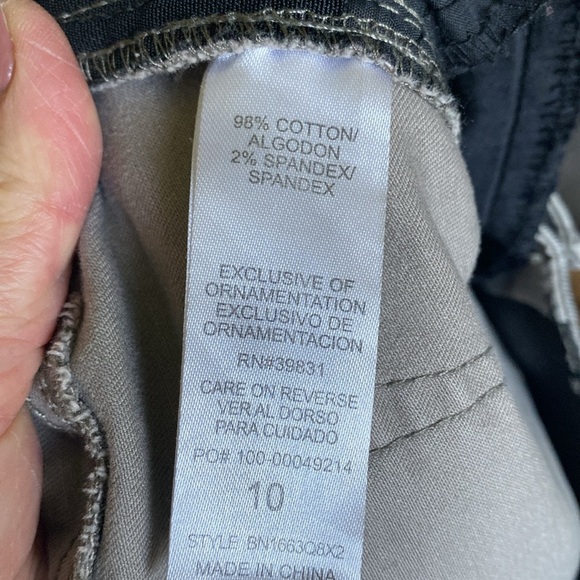 DEMOCRACY Camo Pants Womens 10 'Ab Technology' Stretchy Skinny zip pockets front - Picture 10 of 12